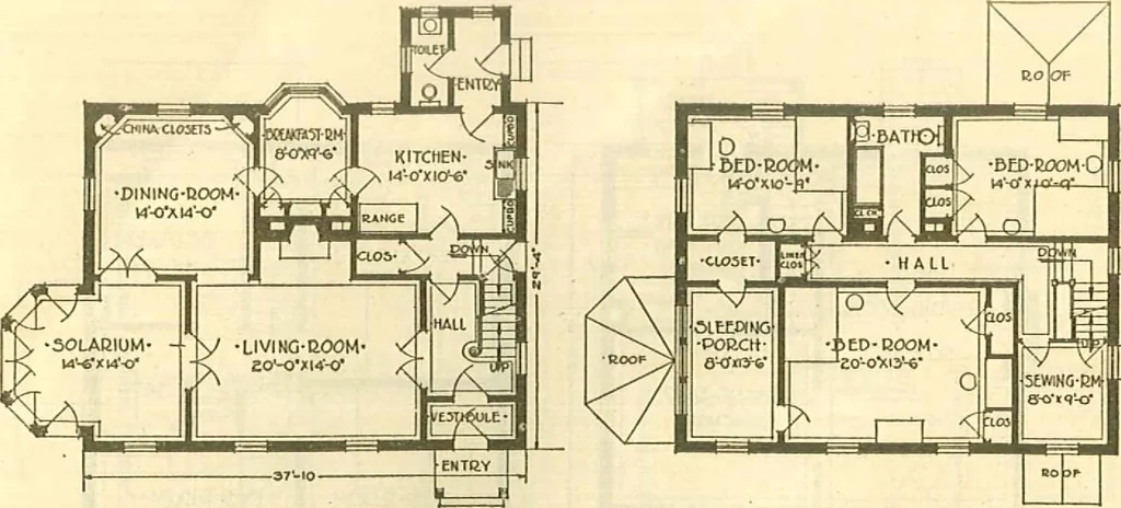 An illustration from Brick homes, 1922, leaf 47