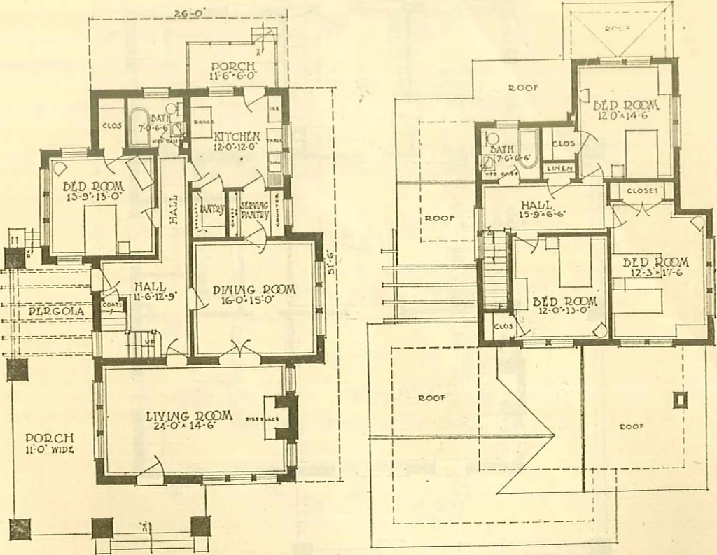 An illustration from Brick homes, 1922, leaf 48