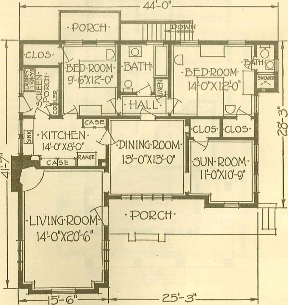 An illustration from Brick homes, 1922, leaf 51