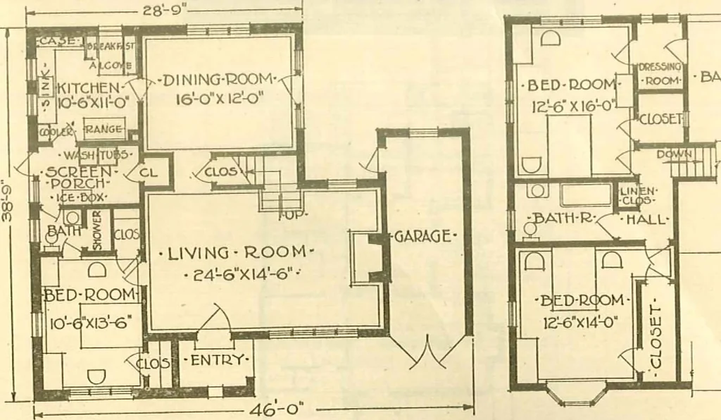 An illustration from Brick homes, 1922, leaf 52