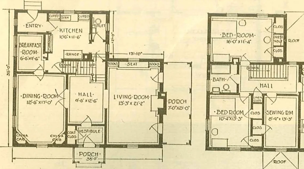 An illustration from Brick homes, 1922, leaf 55