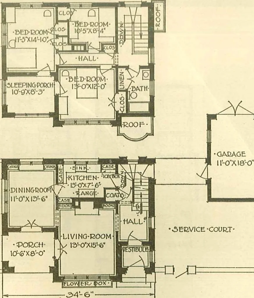An illustration from Brick homes, 1922, leaf 58