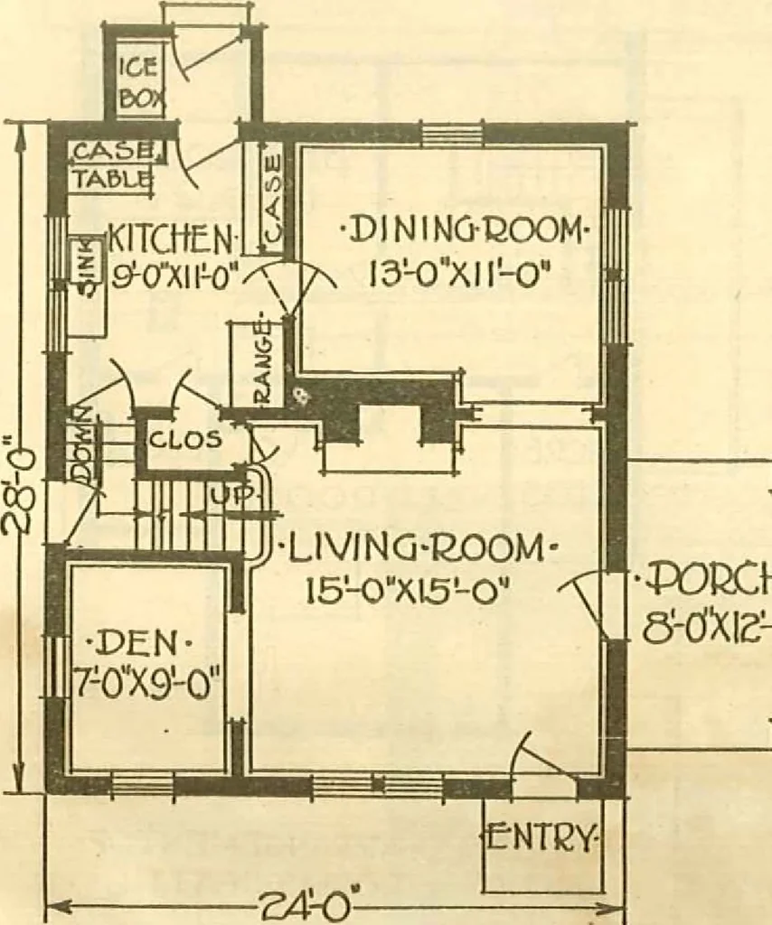 An illustration from Brick homes, 1922, leaf 6