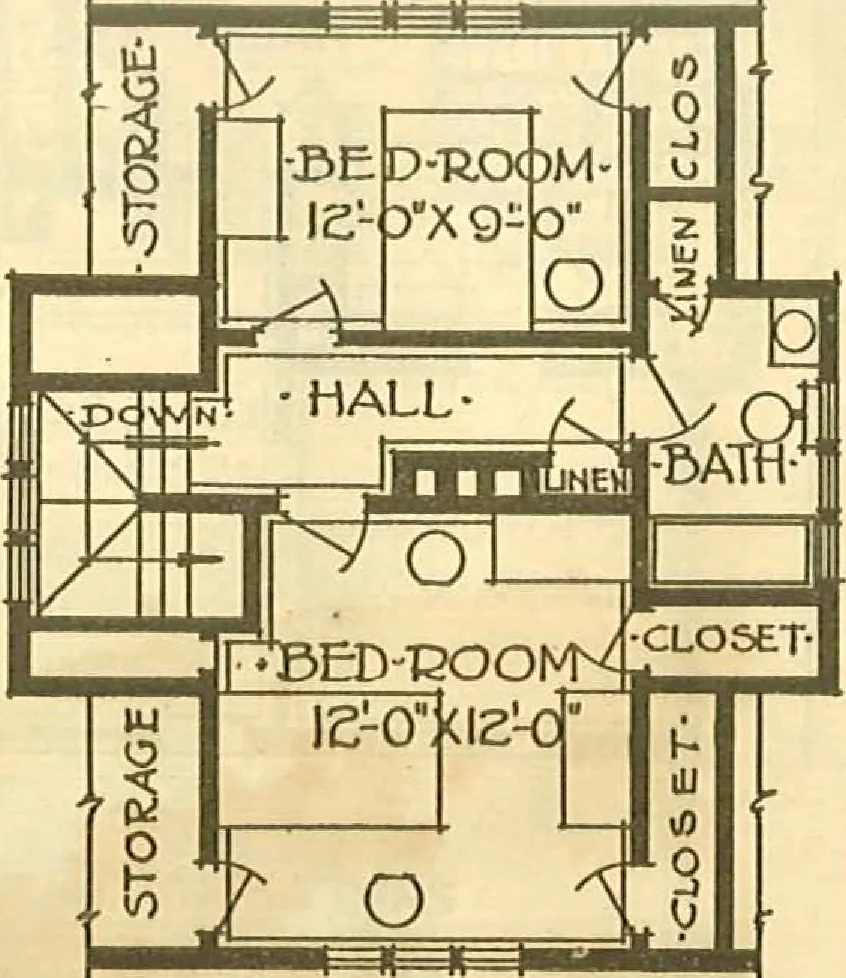 An illustration from Brick homes, 1922, leaf 6
