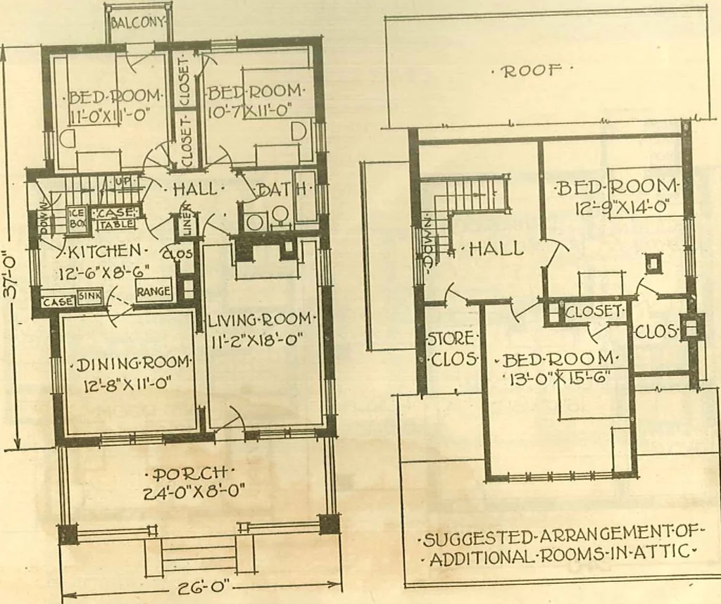 An illustration from Brick homes, 1922, leaf 7