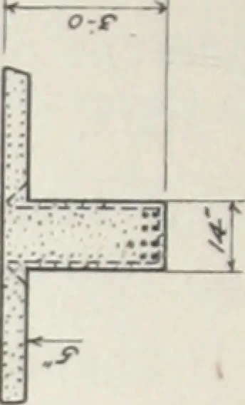 An illustration from Bridges and culverts for highway traffic, flat slab and girder type ..., 1908, leaf 29