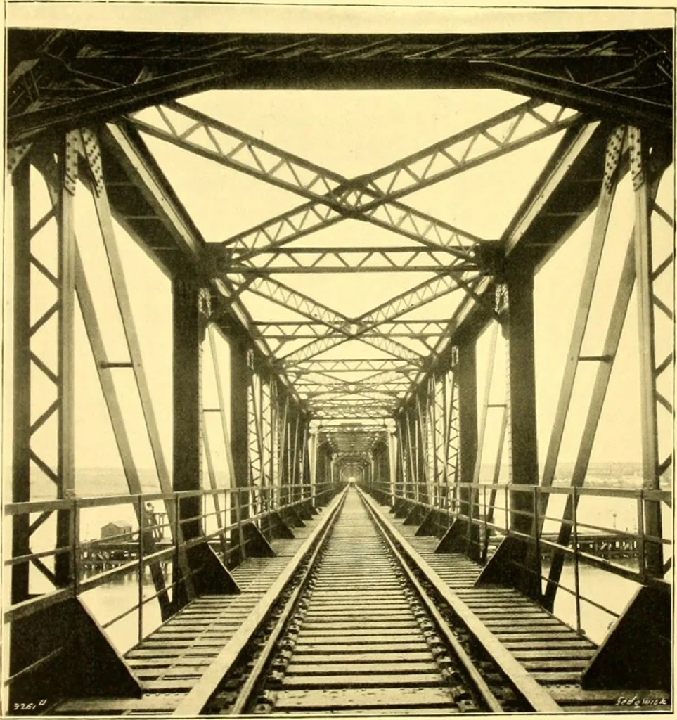 An illustration from Bridges, structural steel work, and mechanical engineering productions, 1909, leaf 142