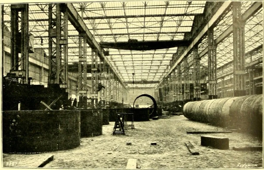 An illustration from Bridges, structural steel work, and mechanical engineering productions, 1909, leaf 197