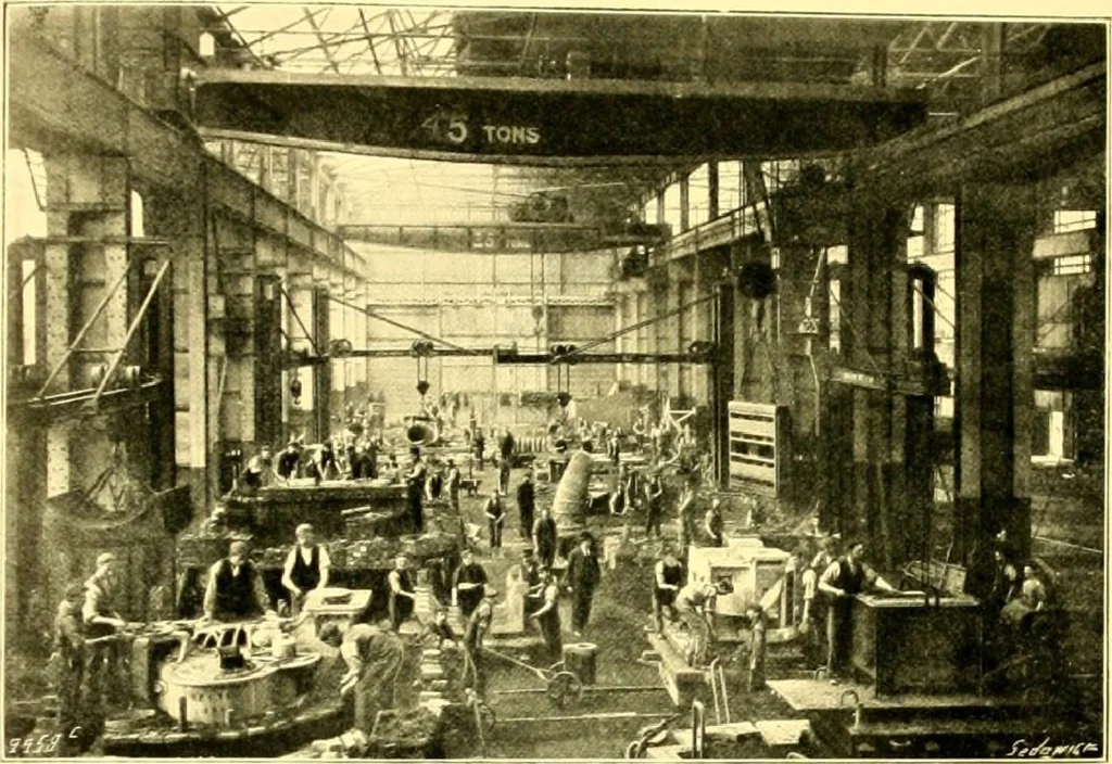 An illustration from Bridges, structural steel work, and mechanical engineering productions, 1909, leaf 202