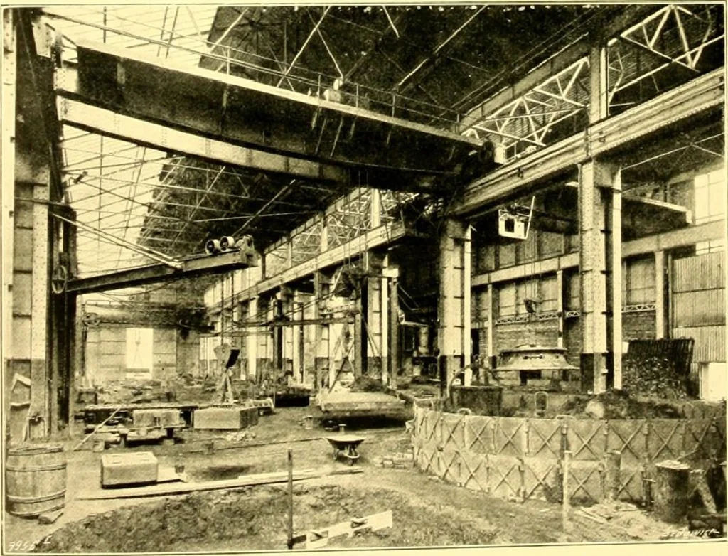 An illustration from Bridges, structural steel work, and mechanical engineering productions, 1909, leaf 202