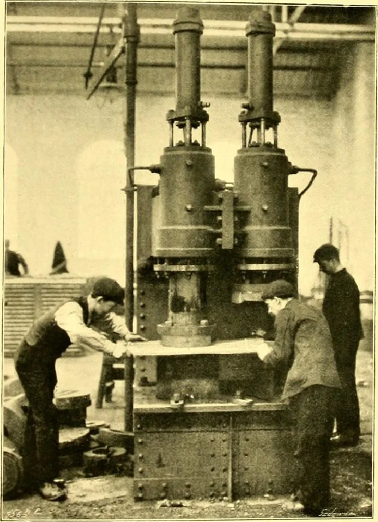 An illustration from Bridges, structural steel work, and mechanical engineering productions, 1909, leaf 300