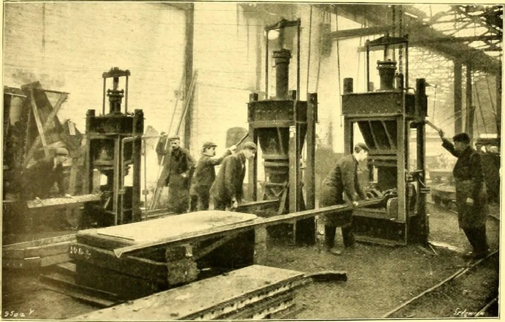 An illustration from Bridges, structural steel work, and mechanical engineering productions, 1909, leaf 306
