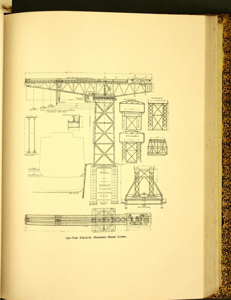 An illustration from Bridges, structural steel work, and mechanical engineering productions, 1909, leaf 310