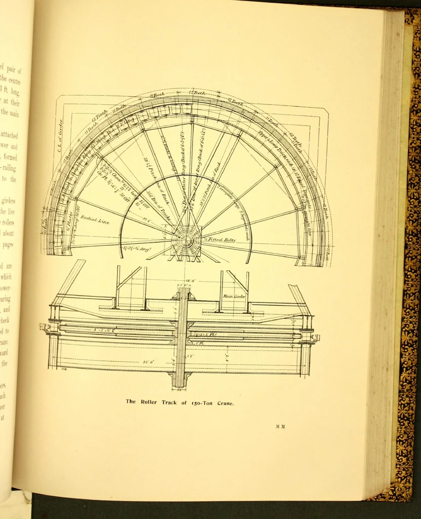 An illustration from Bridges, structural steel work, and mechanical engineering productions, 1909, leaf 312