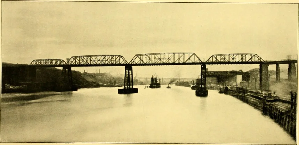 An illustration from Bridges, structural steel work, and mechanical engineering productions, 1909, leaf 38