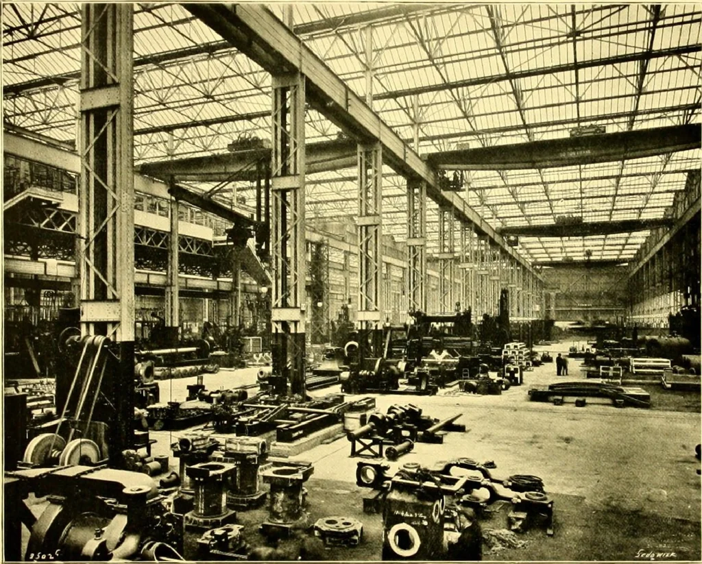 An illustration from Bridges, structural steel work, and mechanical engineering productions, 1909, leaf 46