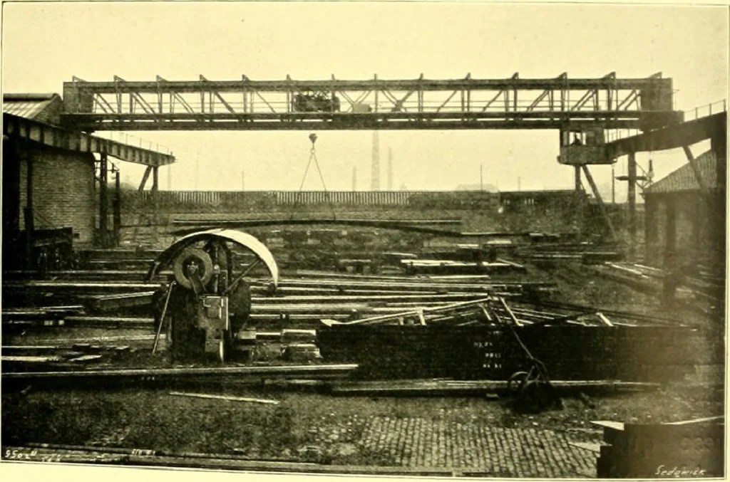 An illustration from Bridges, structural steel work, and mechanical engineering productions, 1909, leaf 53