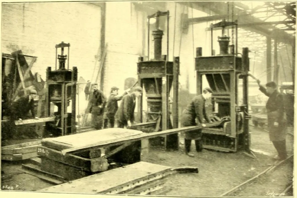 An illustration from Bridges, structural steel work, and mechanical engineering productions, 1909, leaf 61