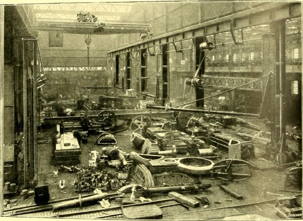 An illustration from Bridges, structural steel work, and mechanical engineering productions, 1909, leaf 71
