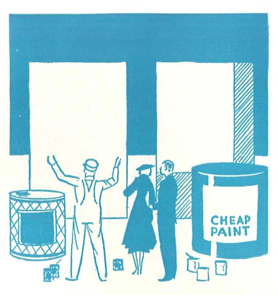 An illustration from Brushing up with beauty with captivating color schemes and helpful advice on painting and decorating, leaf 17