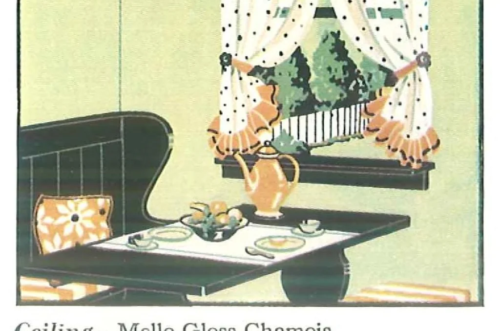 An illustration from Brushing up with beauty with captivating color schemes and helpful advice on painting and decorating, leaf 32