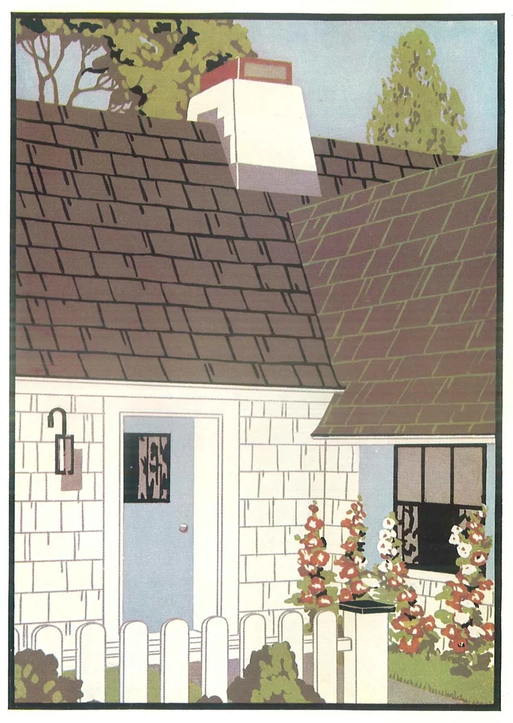 An illustration from Brushing up with beauty with captivating color schemes and helpful advice on painting and decorating, leaf 7