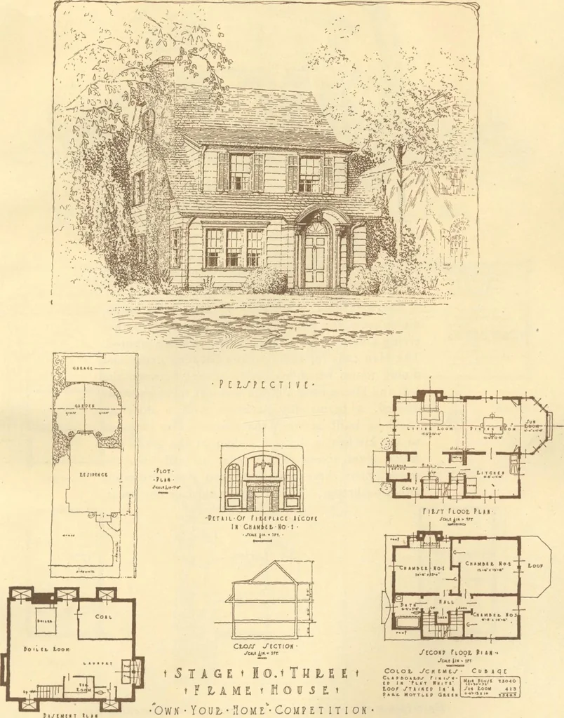 An illustration from Home builder's plan book, 1921, leaf 18