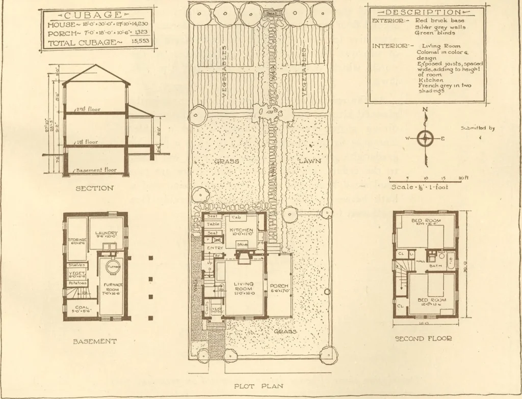 An illustration from Home builder's plan book, 1921, leaf 20