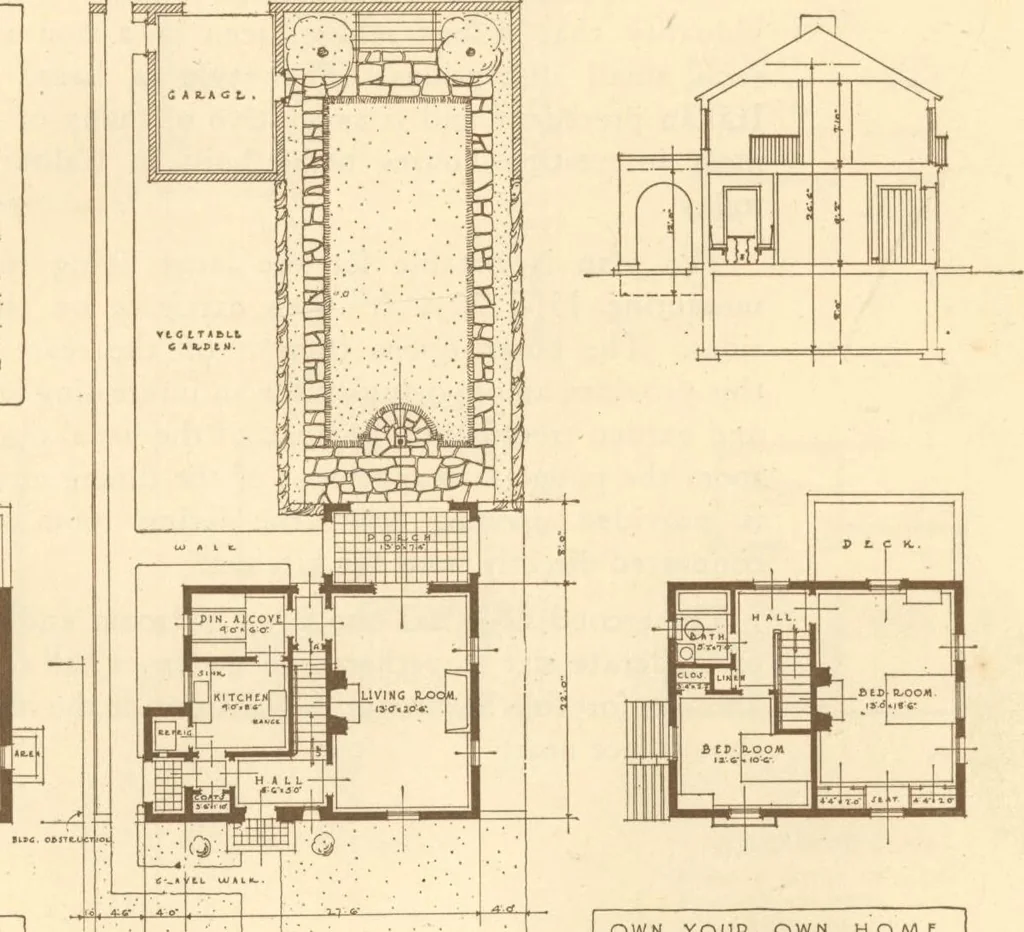 An illustration from Home builder's plan book, 1921, leaf 30