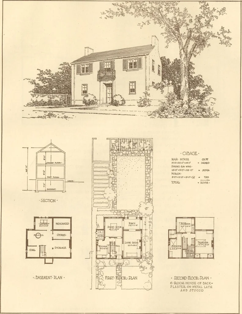 An illustration from Home builder's plan book, 1921, leaf 32