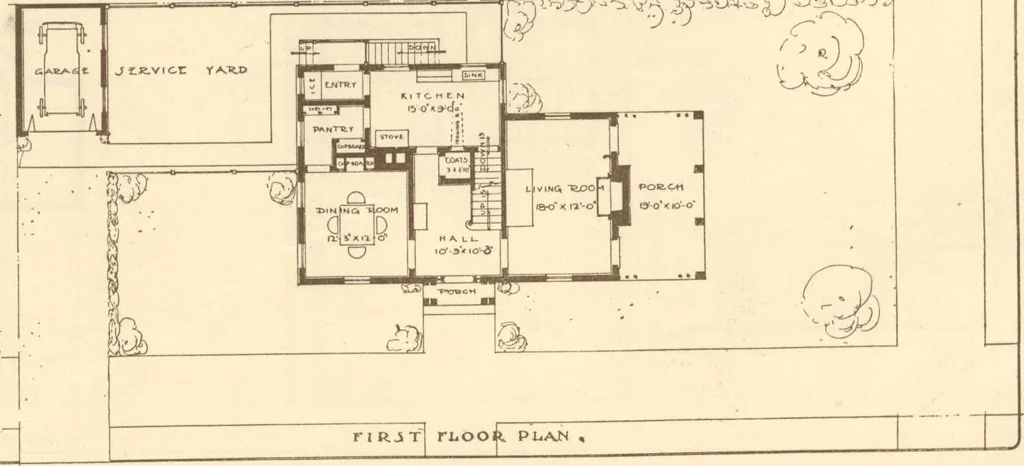 An illustration from Home builder's plan book, 1921, leaf 43