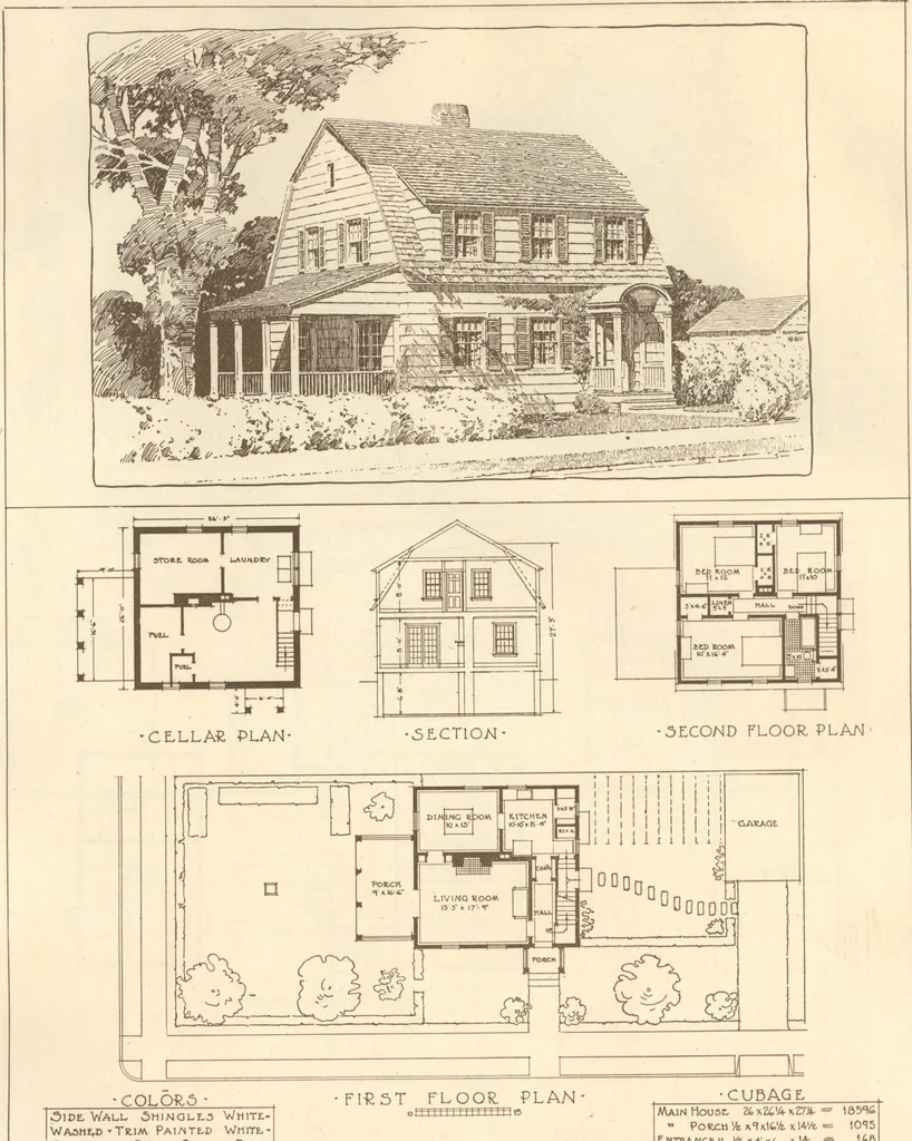An illustration from Home builder's plan book, 1921, leaf 45