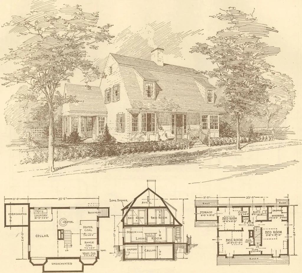 An illustration from Home builder's plan book, 1921, leaf 48