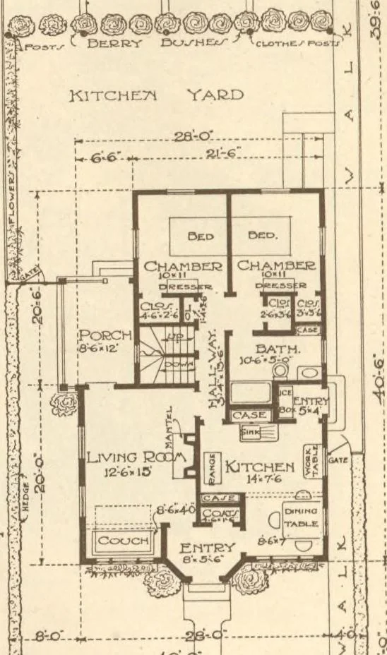 An illustration from Home builder's plan book, 1921, leaf 49