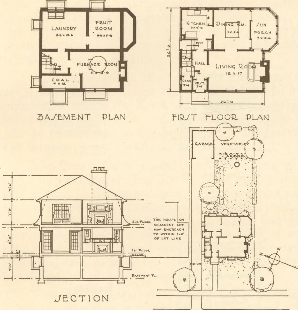 An illustration from Home builder's plan book, 1921, leaf 50