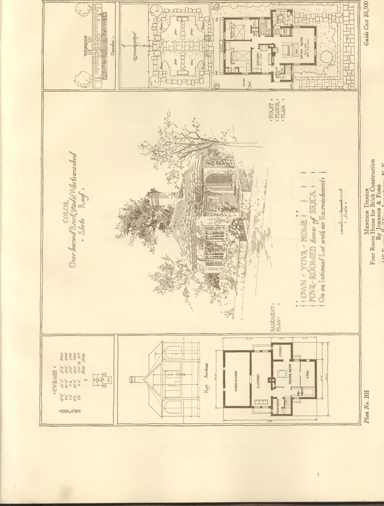 An illustration from Home builder's plan book, 1921, leaf 54