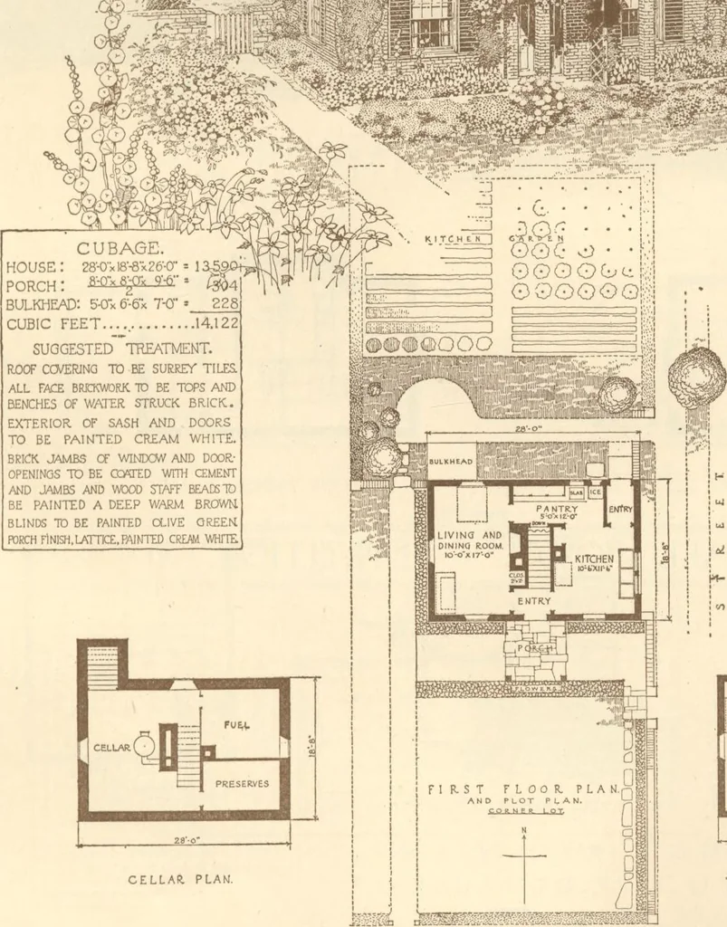 An illustration from Home builder's plan book, 1921, leaf 56