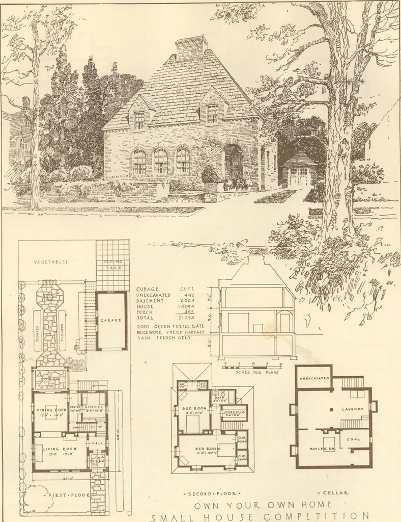 An illustration from Home builder's plan book, 1921, leaf 58