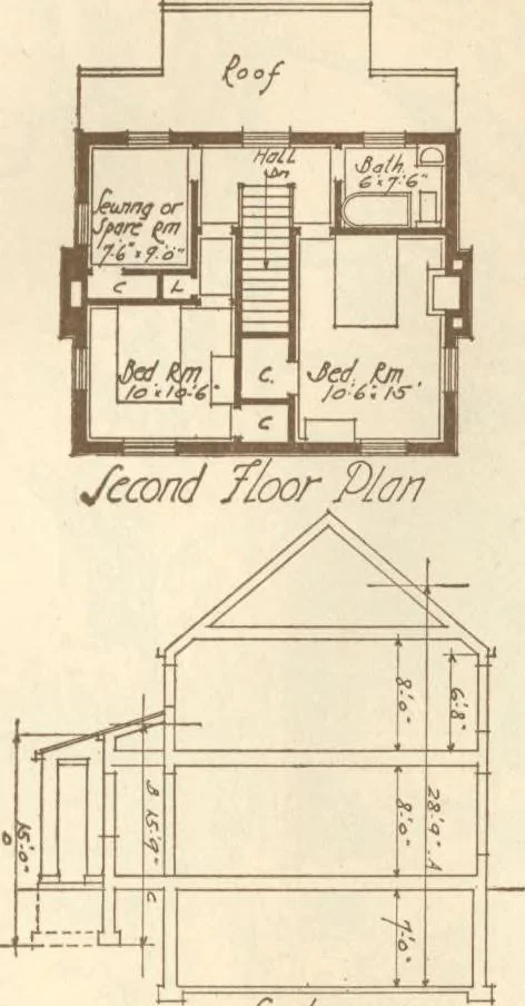 An illustration from Home builder's plan book, 1921, leaf 59