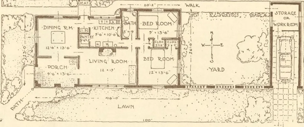 An illustration from Home builder's plan book, 1921, leaf 61