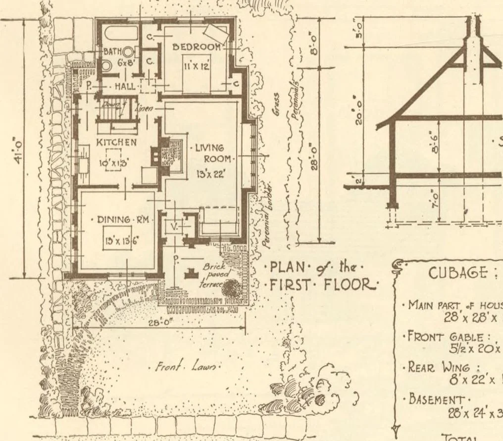 An illustration from Home builder's plan book, 1921, leaf 62