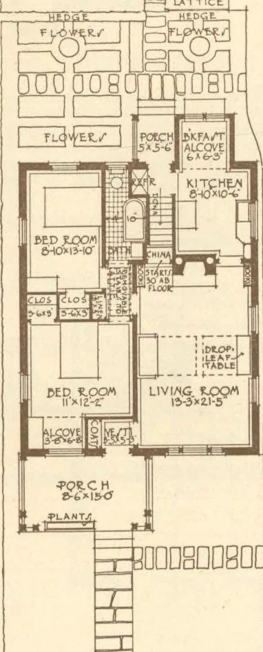 An illustration from Home builder's plan book, 1921, leaf 64