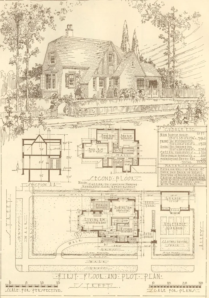 An illustration from Home builder's plan book, 1921, leaf 65