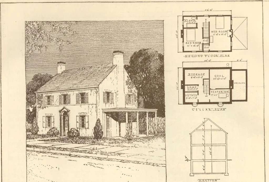 An illustration from Home builder's plan book, 1921, leaf 71