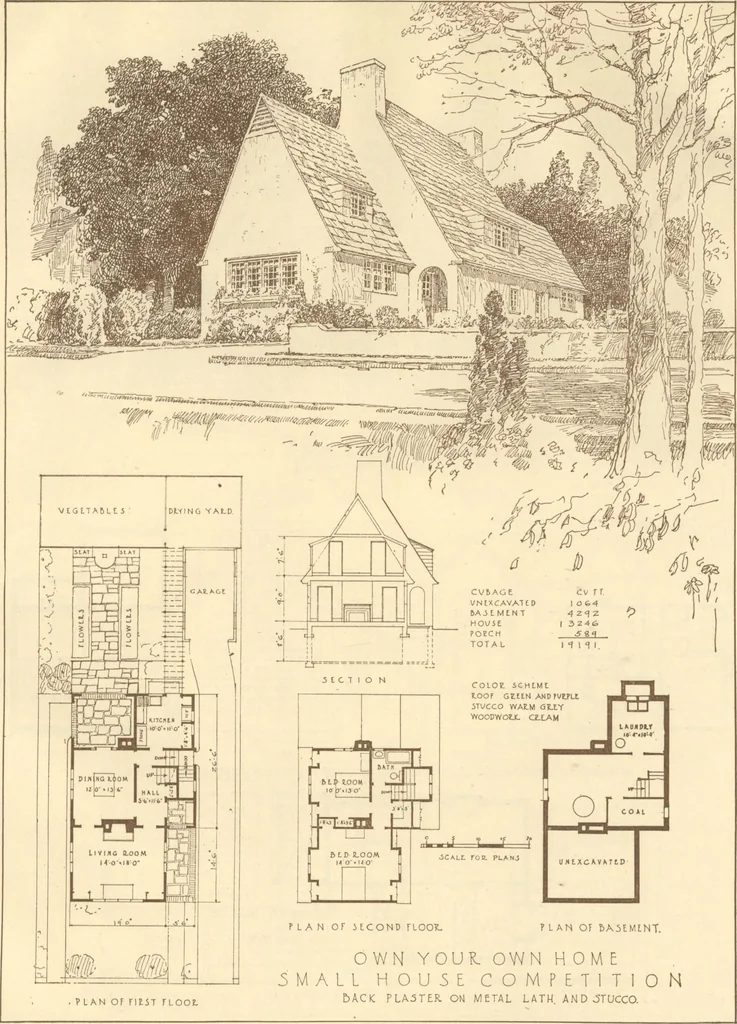 An illustration from Home builder's plan book, 1921, leaf 74