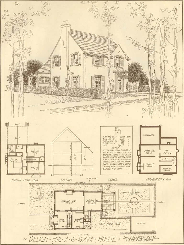 An illustration from Home builder's plan book, 1921, leaf 75