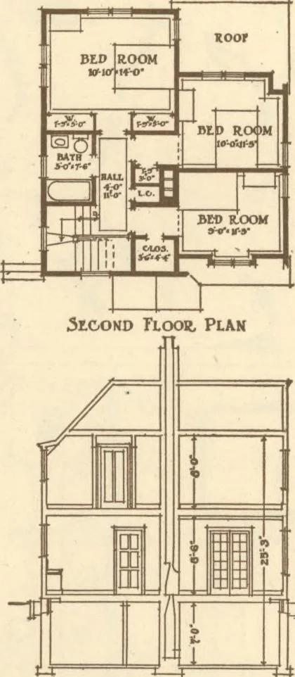 An illustration from Home builder's plan book, 1921, leaf 76