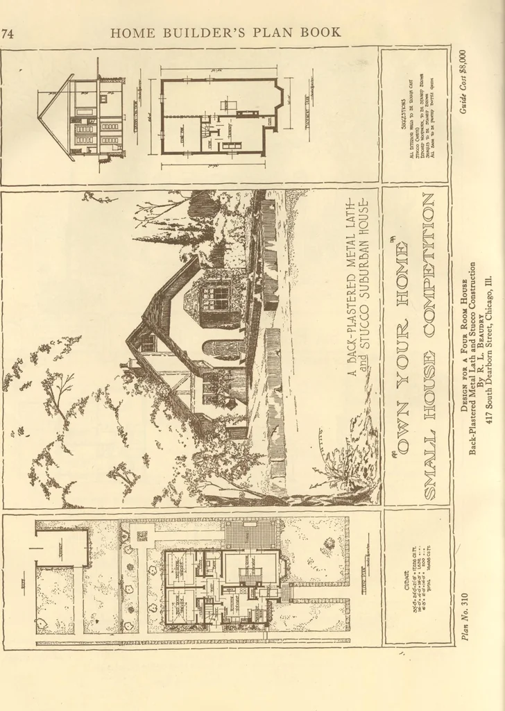 An illustration from Home builder's plan book, 1921, leaf 77