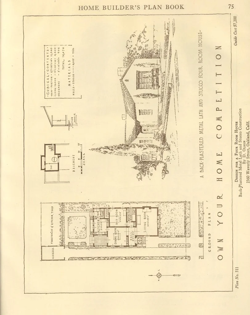 An illustration from Home builder's plan book, 1921, leaf 78