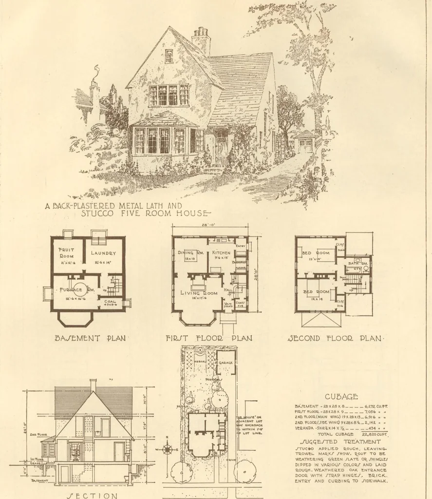 An illustration from Home builder's plan book, 1921, leaf 80